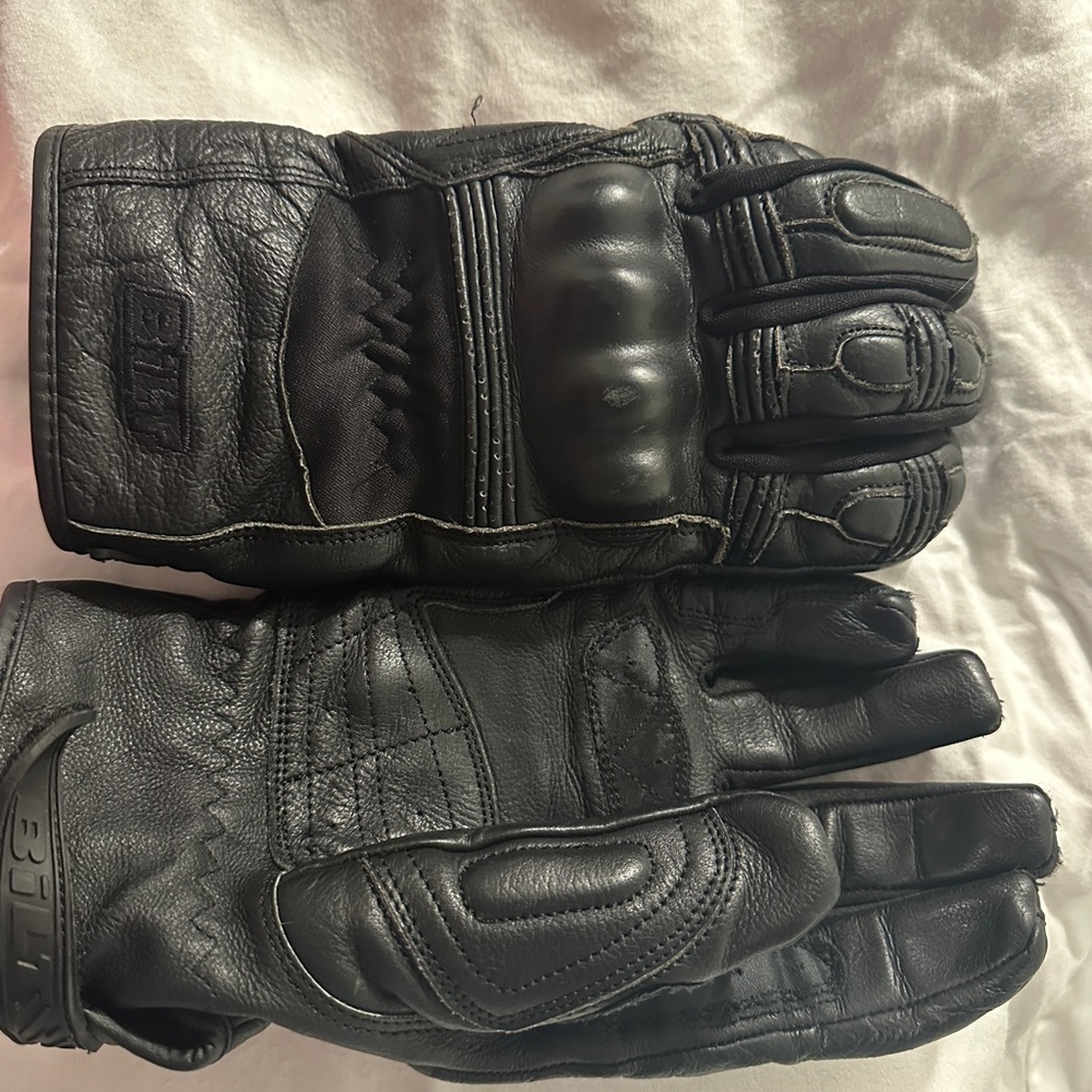 BILT Black Leather Men's Gloves large
